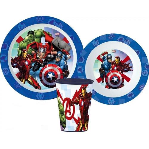 Set Repas Avengers Micro Onde Gobelet Assiette Verre Réutilisable