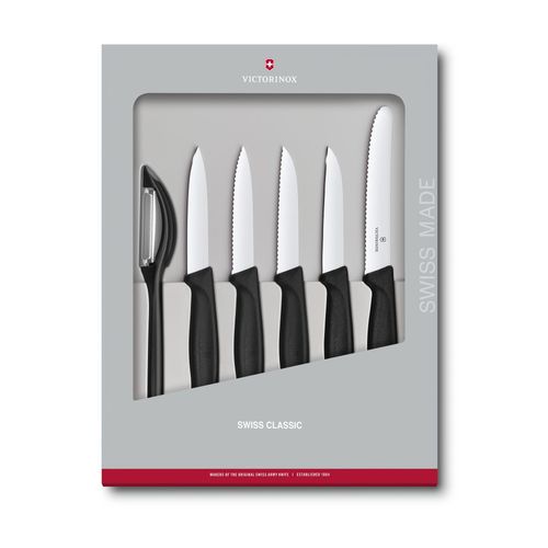 Ensemble De Couteaux À Légumes Swiss Classic, 6 Pièces, Noir