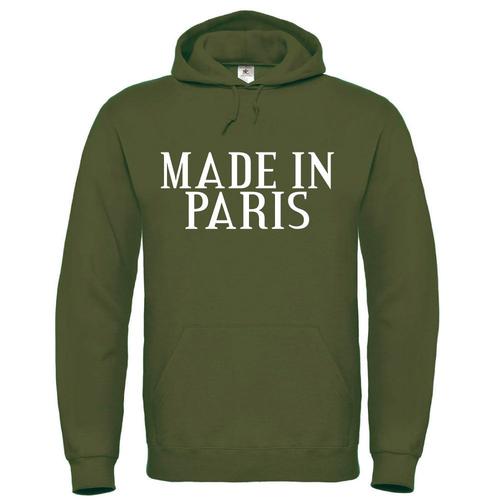 Made In Paris Sweat Homme À Capuche De Très Bonne Qualité Cadeau Fête Des Pères, Cadeau De Noël