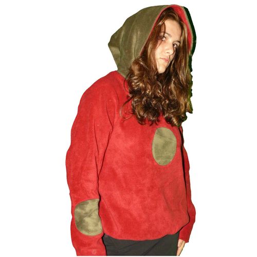 Sweat Polaire Lutin À Capuche Avec Grelot Taille Unique , Piece Unique Couturié Artisanal Idéal Pour Neige, Ski  Balade Montagne.. Comme Un Lutin