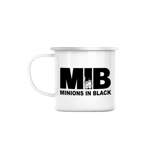 Mug En Métal Emaillé Mib Minions In Black Parodie Film Anime