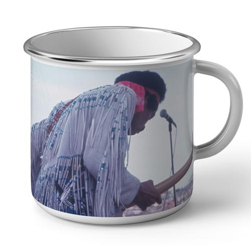 Mug En Métal Emaillé Jimi Hendrix Wodstock Rock 70's Guitare Solo