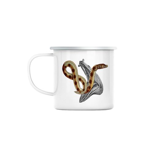 Mug En Métal Emaillé Serpent De L'infinie Biologie Illustration Ancienne