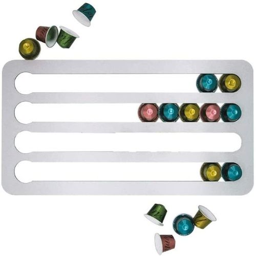 Distributeur De Capsules De Café Nespresso En Méthacrylate 40 Capsules,Argent