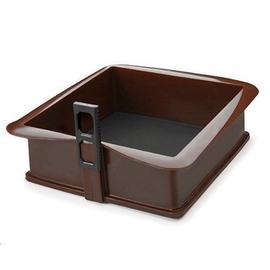 Lacor 66777-Moule Démontable Carré 21x 21x 7cm, Couleur Marron
