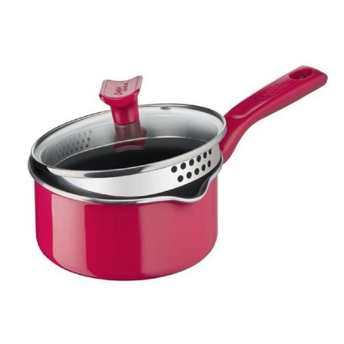 Chefclub By Tefal G8062204 Casserole 16 Cm + Couvercle Égouttoir. Revetement Antiadhésif. Technologie Thermo-Signal. Induction