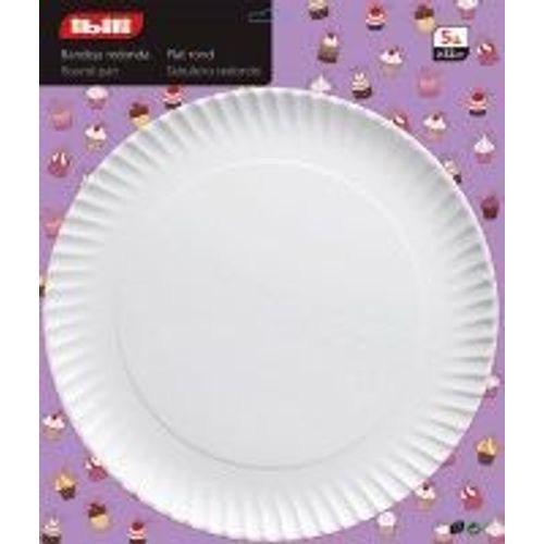 Assiette Blanche 23 Cm (5 Pcs)