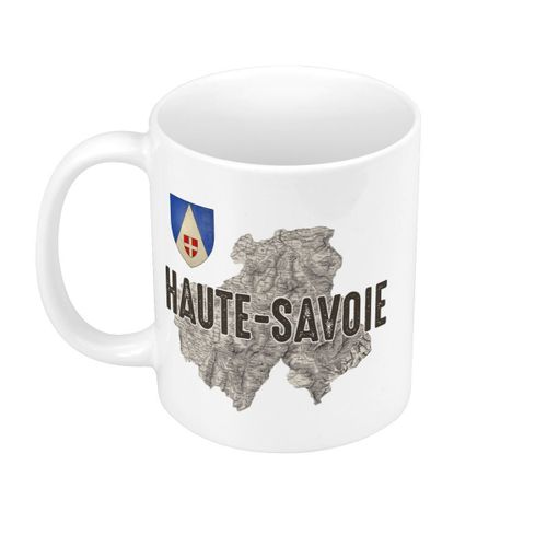 Mug Céramique Haute Savoie 74 Département Carte Ancienne Alpes Ski
