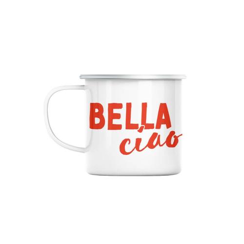 Mug En Métal Emaillé Bella Ciao Femme Italie Série Féminisme