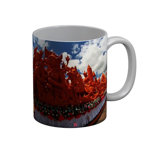 Mug Céramique Char Du Festival Des Bougies Thaïlande Carnaval Du Monde