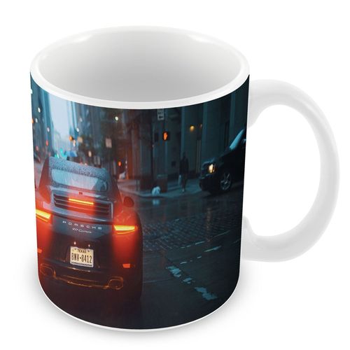 Mug Céramique Tasse Belle Voiture De Sport Vue Arrière Buildings Villes