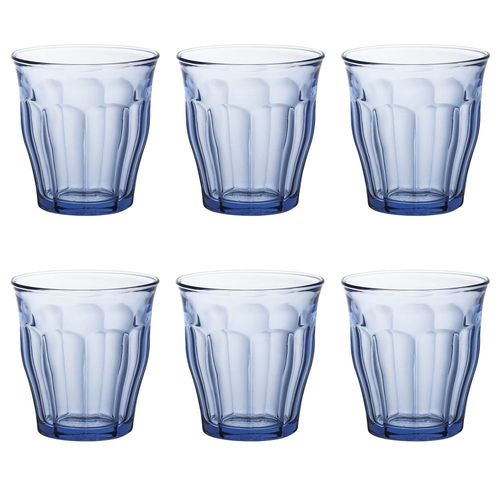 Boite De 6 Picardie Bleu Gobelet 25 Cl