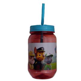 Verre Gobelet Timbale Enfant Plastique Avec Paille Décor Pat Patrouille