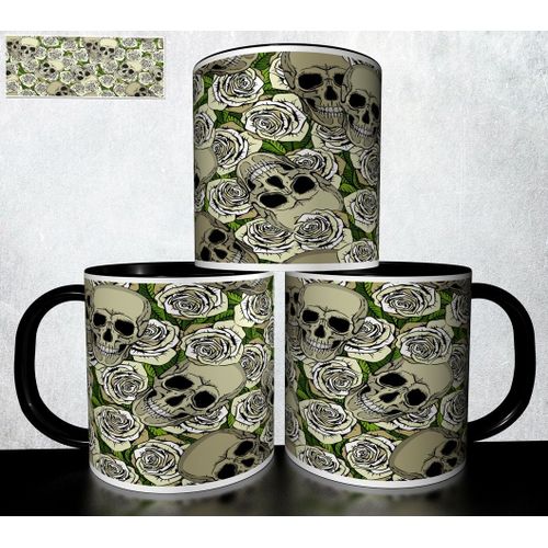 Mug Personnalisé Tasse À Café - Tête De Mort Skull Halloween 1000