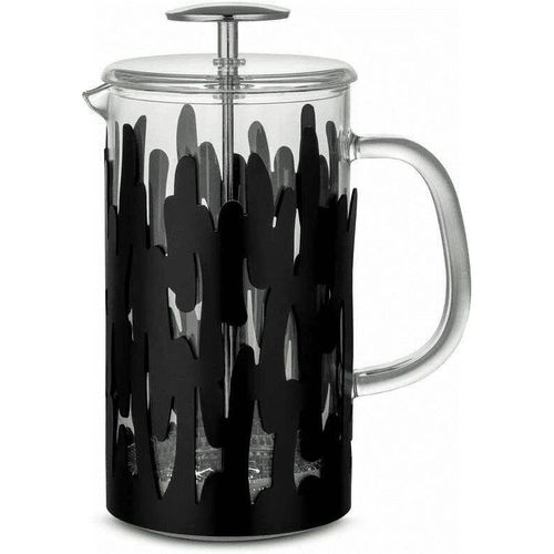 Cafetière Ou Infuseur Alessi-Barkoffee Die-Filter En Acier Et Résine Colorés, Verre Noir Et Pyrophile 8 Tasses