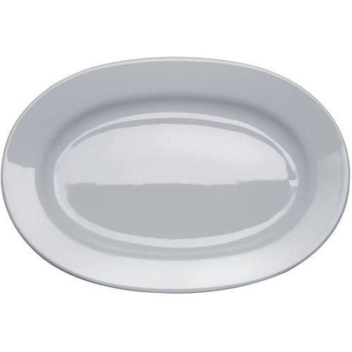 Alessi Ajm28/22 Platebowlcup Plat De Service Ovale En Porcelaine Blanche