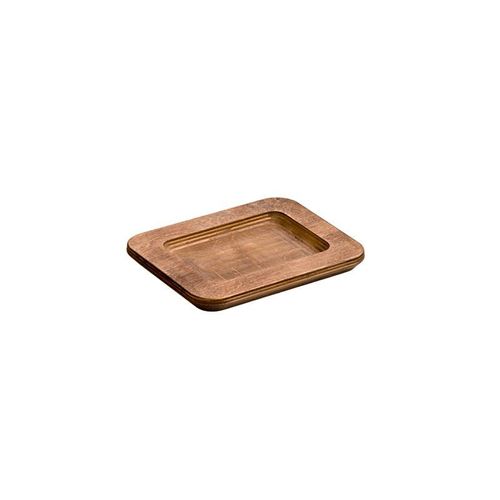 Lodge - Plateau De Service Rectangulaire En Bois Teinté Noyer - Dimensions: 18,8 X 15,06 X 1,7 Cm