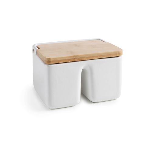 Saliere Double Ceramic+Bamboo