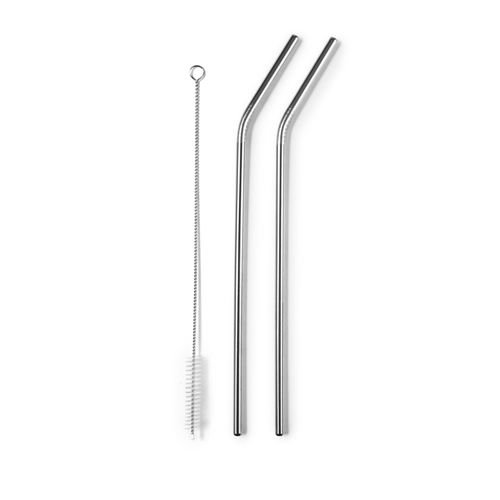 Set De 4 Pailles Inox + Brosse De Nettoyage