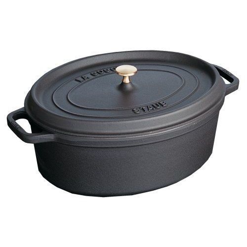 Staub Fonte - 1101125 - Mini Cocotte - Ovale - Noir Mat - 11 Cm