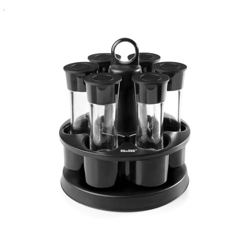 Presentoir A Epices Rotatif - 6 Pots - Plastique