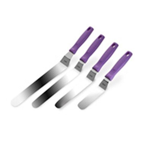 Spatule Coudee Inox 10 Cm Manche Plastique