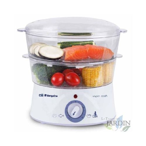 Cuiseur Vapeur À 2 Récipients Et Un Récipient Spécial Pour Le Riz. Capacité 5 Litres. Puissance 400w