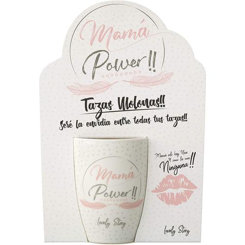 Lovely Story Ti0619 Tasse Individuel Avec Message : Mama Power, Ceramique