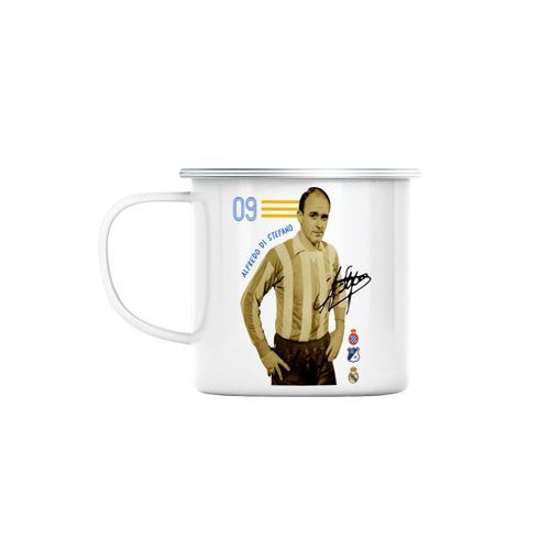 Mug En Métal Emaillé Alfredo Di Stefano Vintage Footballeur Foot Star