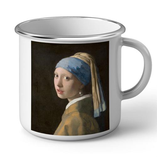 Mug En Métal Emaillé Johannes Vermeer La Jeune Fille A La Perle Peinture