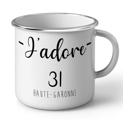 Mug En Métal Emaillé J'adore 31 Haute Garonne Departement France Region