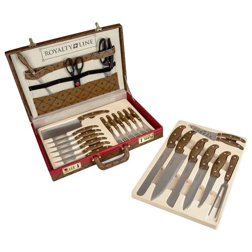 Ensemble De Viande Et De Couteau Dans Le Portefeuille - 24 Pièces