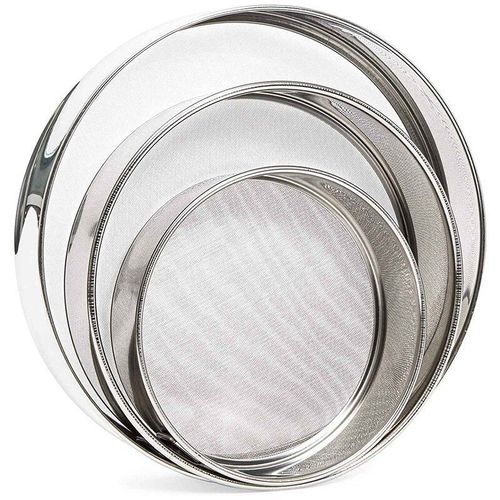 Set De 3 Tamis Farine Sucre Cuisine Pâtisserie Maille Fine Acier Inox