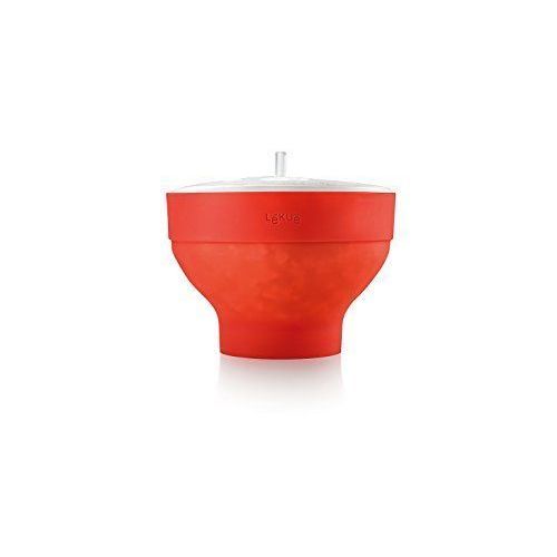 Lékué 0200226r10m017 Bol De Préparation Pop Corn Rouge Silicone/Platine