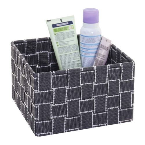 Panier De Rangement Hwc-C37, 12x19x19cm   Gris Foncé