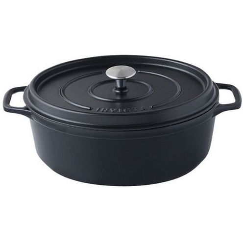 Invicta - Cocotte Ovale En Fonte ?Maill?E 27cm Noir - 403271