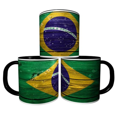 Mug Personnalisé Tasse À Café - Drapeau Bresil 02