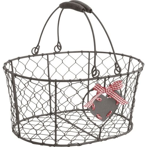 Panier En Métal Motif Coeur