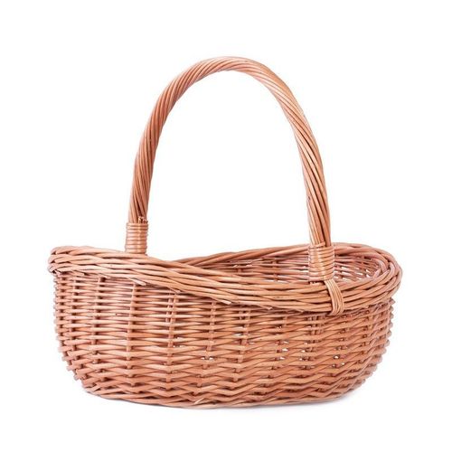Panier Gondole Ovale Des Courses En Osier Naturel