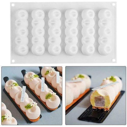 Moule Silicone 6 Éclairs Finger Boules Concave 3d Individuel Pâtisserie Gâteau Chocolat Glace Mousse