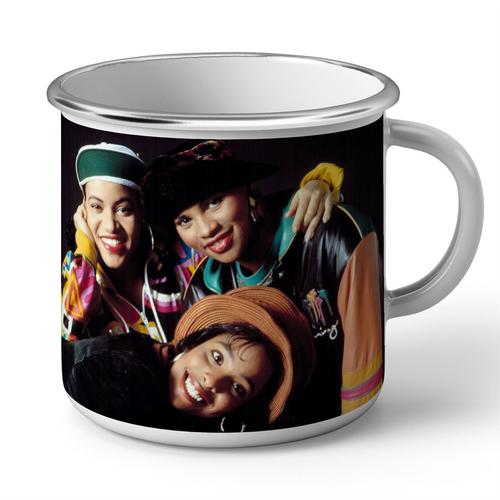 Mug En Métal Emaillé Salt N Pepa Hip Hop Girl Band Rap Rapper 90's Vintage Style