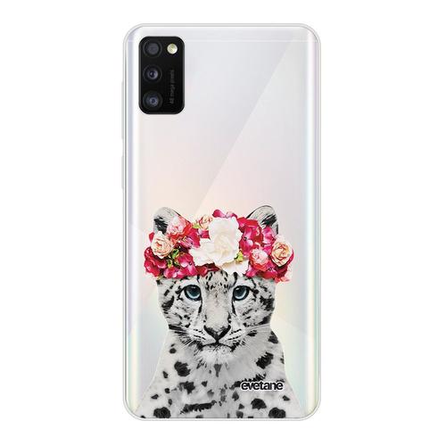 Coque Samsung Galaxy A41 360 Intégrale Transparente Leopard Couronne Tendance Evetane.