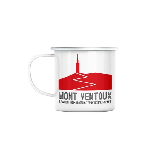 Mug En Métal Emaillé Mont Ventoux Vélo France Cyclisme Tour