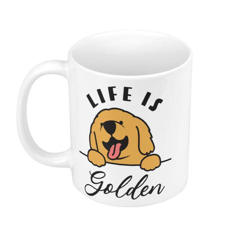 Mug Céramique Life Is Golden Retriever Chien Golden Retriever