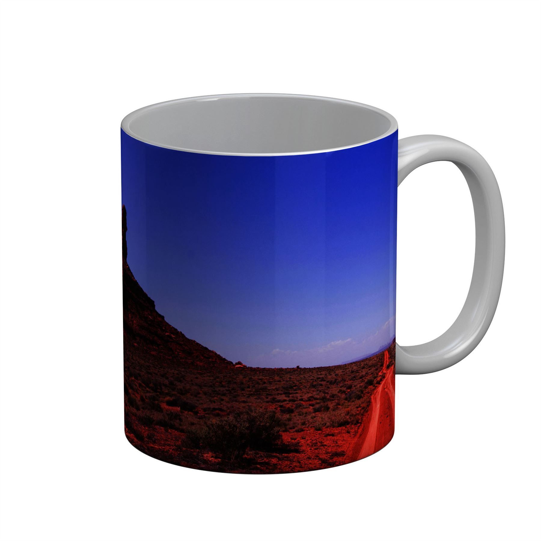 Mug Céramique Route Traverse Le Désert Du Farwest Paysage Nature Sauvage