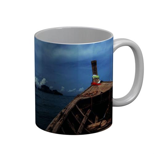 Mug Céramique Barque Traditionnelle Thaïlandaise En Mer Aventure Pêche