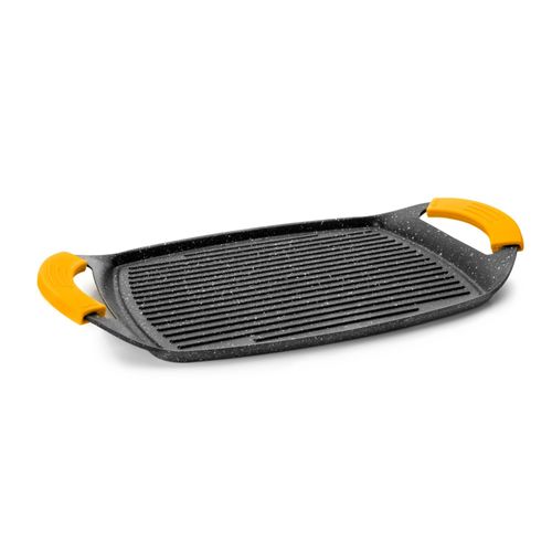 Grill Plancha Basic Stone Avec Rainures 36x23cm