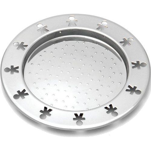A Di Alessi Mini Girotondo Dessous De Bouteille Antiventouse En Acier Inoxydable 18/10 - Set De 2 Pièces