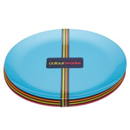 Kitchen Craft Colourworks Lot De 4 Assiettes À Salade En Mélamine 23cm