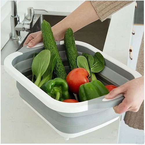Panier De Vidange Pliable En Silicone Pour Evier De Cuisine Multi-Fonction - Nuage Gris 46